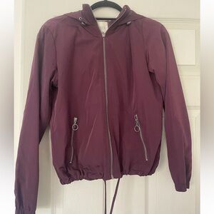 Burgundy Light Weight Jacket.